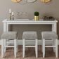 Waltham Urban Icon Sofa Console with 3 Stools in Polished White, , large