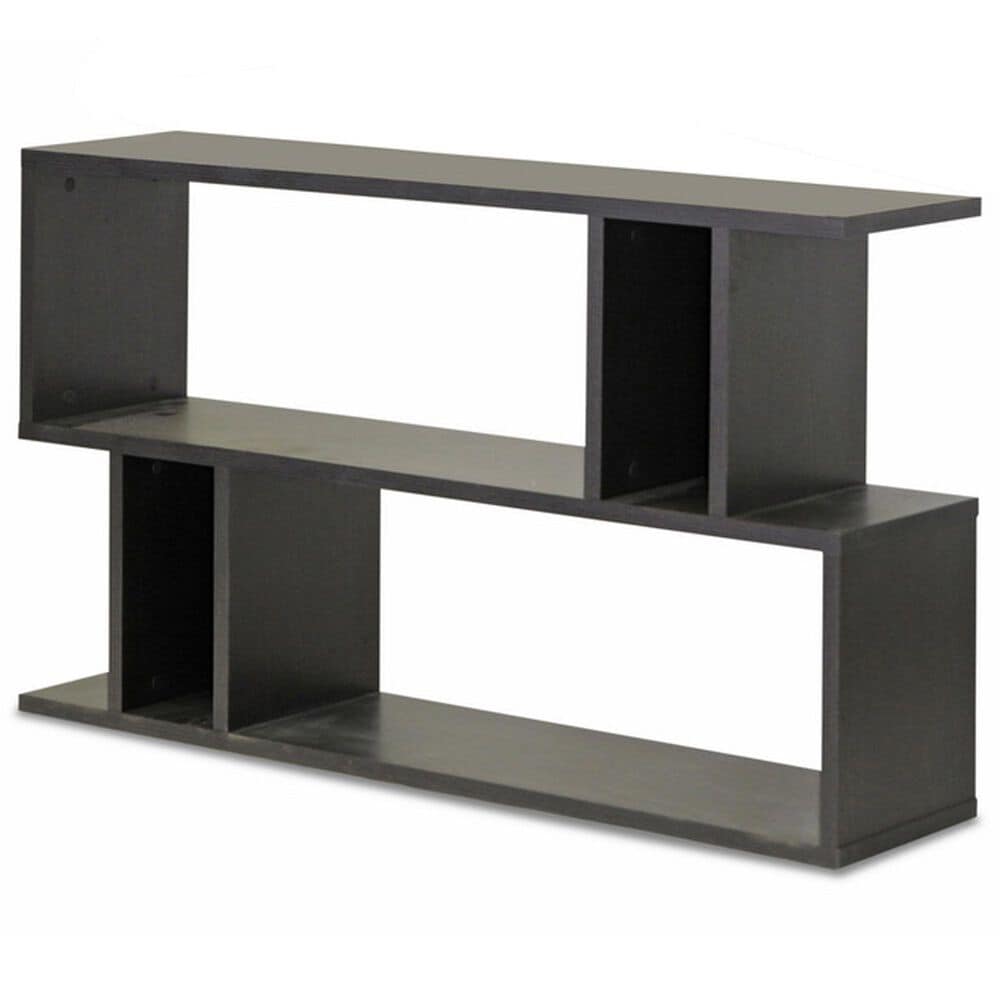 Baxton Studio Goodwin 2-Shelf Bookshelf in Espresso, , large