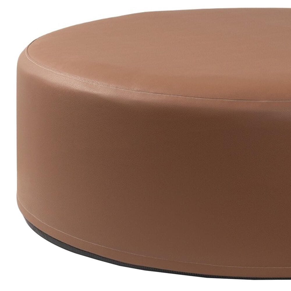 Jaxx Candler Round Ottoman in Walnut, , large