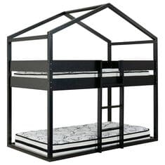 Signature Design by Ashley Flannibrook Twin over Twin House Loft Bed in Black