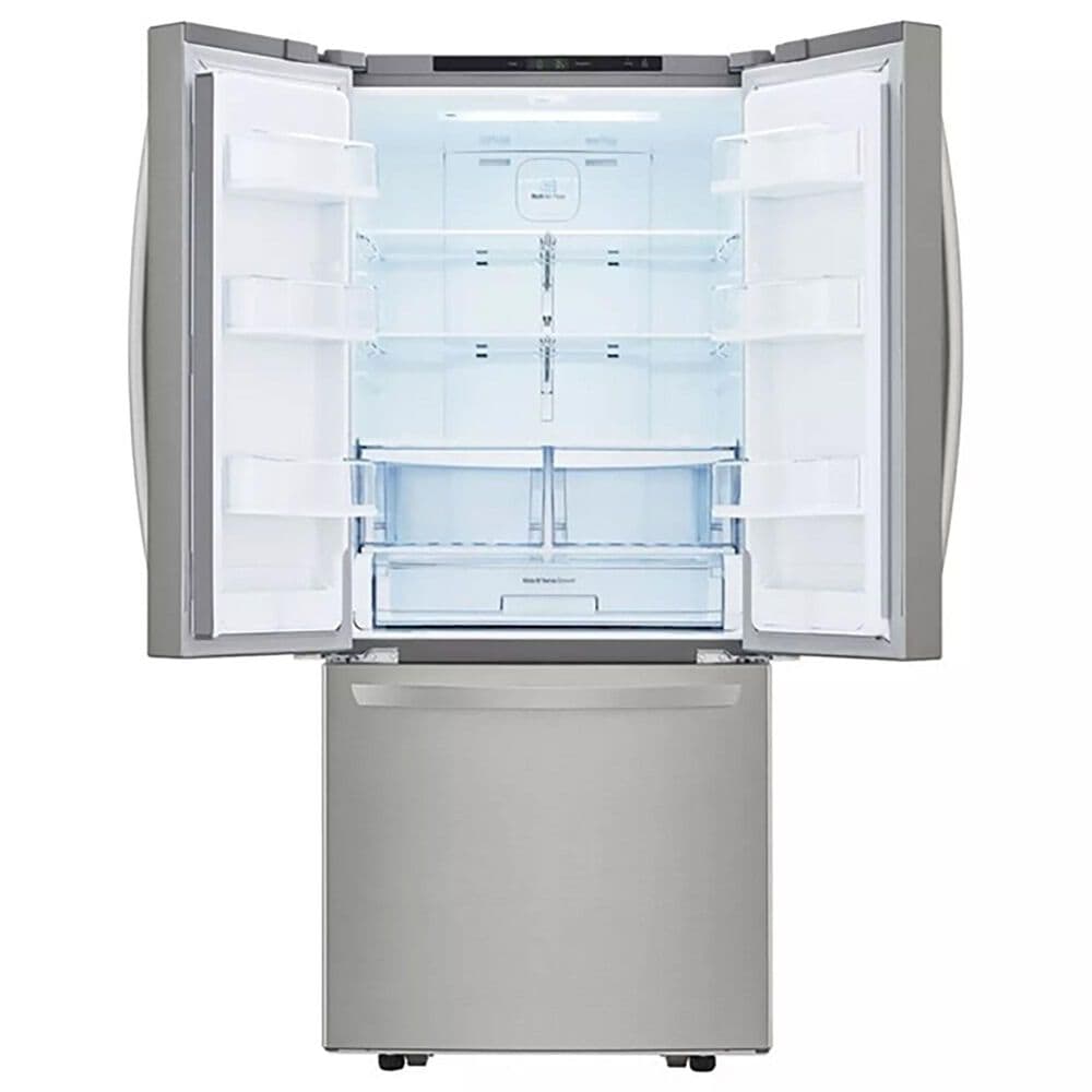 LG 21.8 Cu. Ft. 3-Door French Door Refrigerator with Smart Cooling System in Stainless Steel, , large