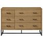 Eastern Shore Newport 6-Drawer Dresser in Natural Oak and Matte Black, , large
