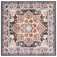 Safavieh Riviera 6"7" Square Beige and Charcoal Area Rug, , large