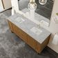 James Martin Laurent 72" Double Bathroom Vanity in Honey Oak with 3 cm Victorian Silver Silestone Top and Rectangular Sinks, , large