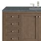 James Martin Vanities Chicago 60" Single Bathroom Vanity in Whitewashed Walnut with 3 cm Parisien Bleu Quartz Top and Rectangular Sink, , large