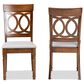 Baxton Studio Lucie Dining Chair in Grey/Walnut Brown (Set of 2), , large