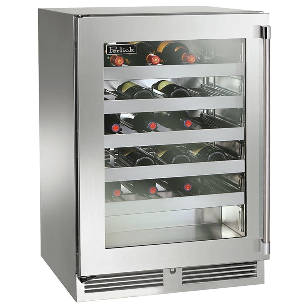 Perlick 5.2 Cu. Ft. Outdoor Marine Signature Series Wine Reserve with Left Hinge and Solid Door in Stainless Steel, , large