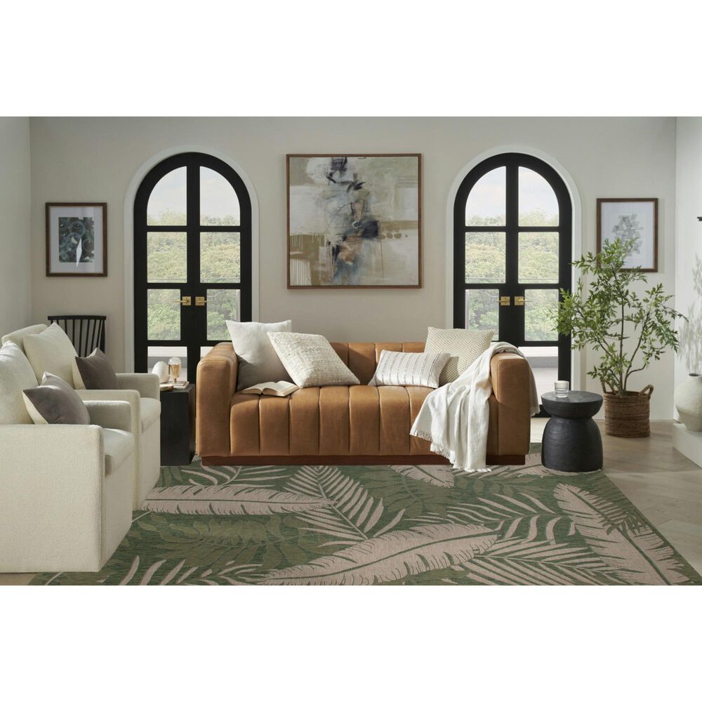 Nourison Garden Oasis GOA02 Green and Ivory 8&#39; x 10&#39; Indoor/Outdoor Area Rug, , large