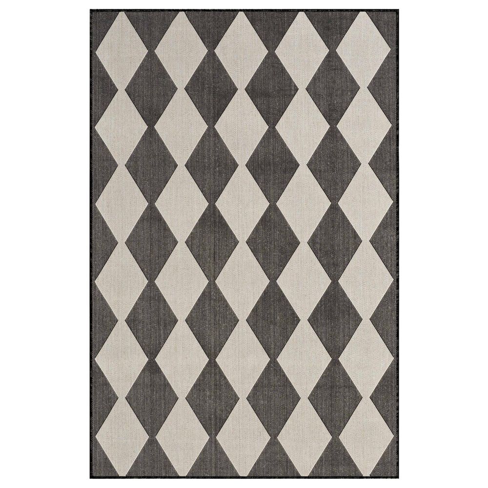 Nourison Positano Geometric Black 4&#39; x 6&#39; Indoor/Outdoor Area Rug, , large