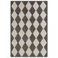 Nourison Positano Geometric Black 4" x 6" Indoor/Outdoor Area Rug, , large