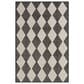 Nourison Positano Geometric Black 4" x 6" Indoor/Outdoor Area Rug, , large