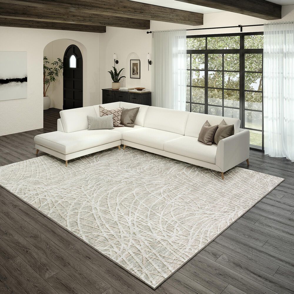 Dalyn Rug Company Winslow WL2TP 9&#39; x 12&#39; Taupe Indoor/Outdoor Area Rug, , large