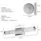 Hunter Holly Grove 24" 2-Light Vanity with Clear Shade in Chrome, , large