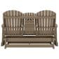Ashley Hyland Wave Patio Glider Loveseat in Driftwood, , large