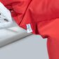 Leisuremod 2-Seat Hanging Egg Swing Chair with Red Cushion in White, , large