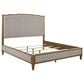 Ashley Sharlance California King Upholstered Panel Bed in Light Brown, , large