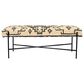 L.R. Home Barkley 48" Bench with Cream Cushion in Black, , large