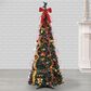 The Gerson Company 6" Pop-Up Decorated Pine Tree with 150 UL Warm White LED Lights in Green, Red and Gold, , large