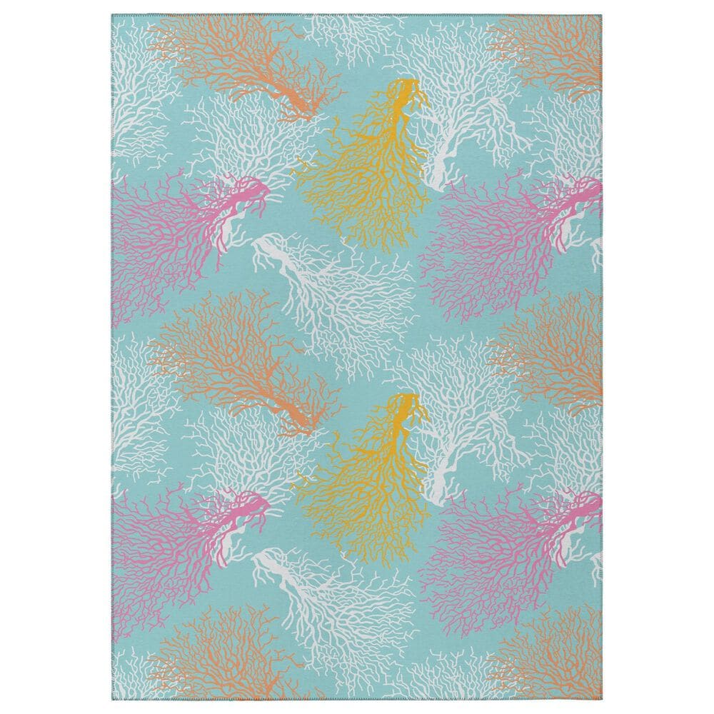 Dalyn Rug Company Seabreeze SZ3 5" x 7"6" Teal Area Rug, , large