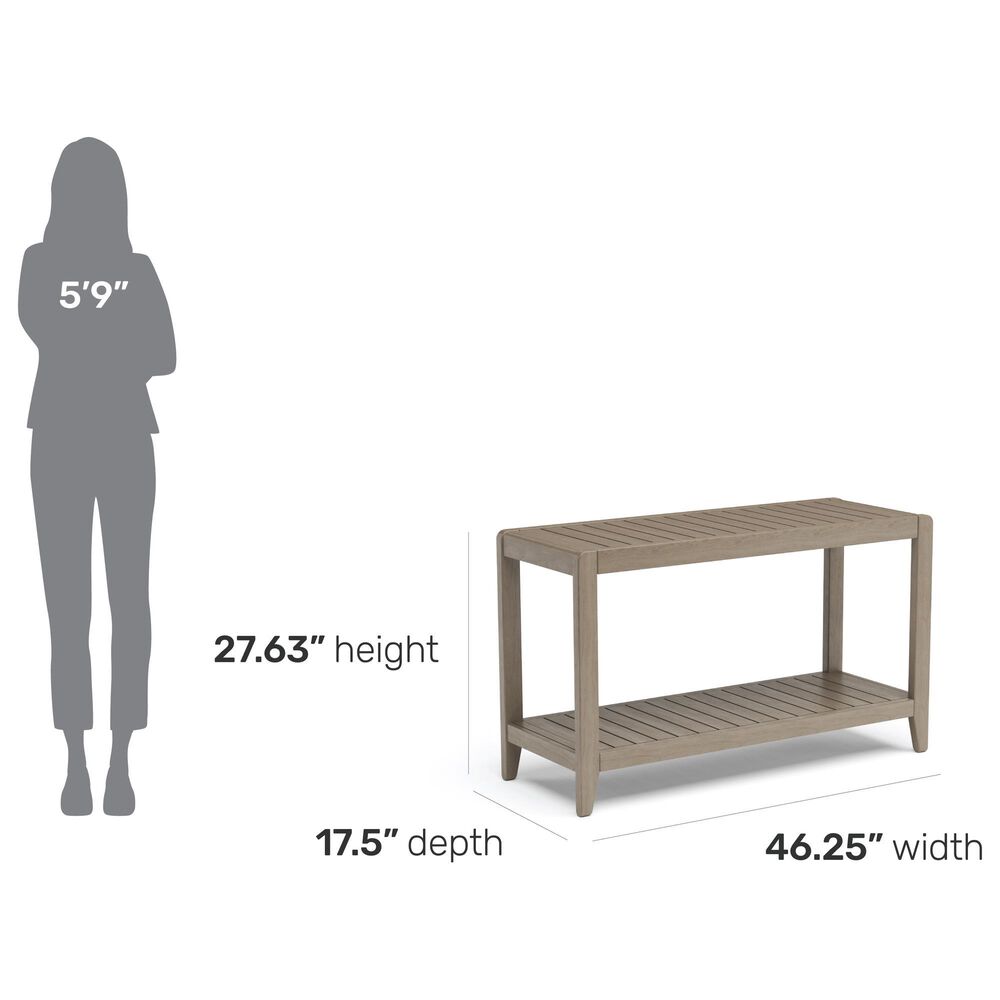 Homestyles Sustain Patio Sofa Table in Stain Brown - Table Only, , large