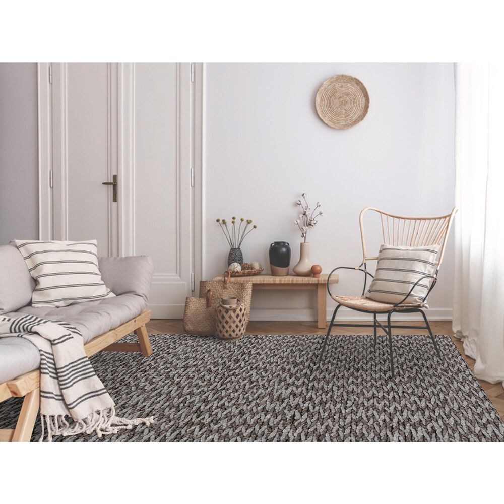 Radici USA Bellissima 010 10&#39; x 14&#39; Charcoal Area Rug, , large