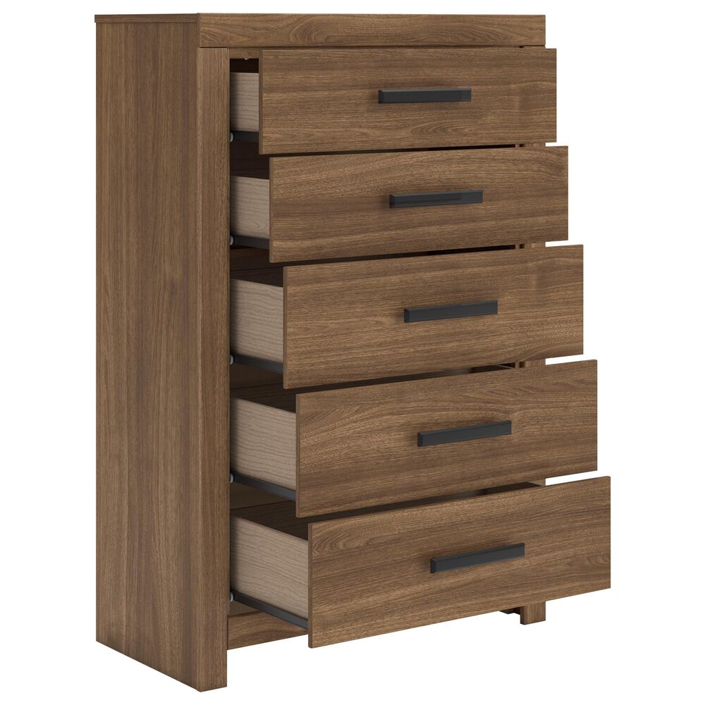 Ashley Broachmyn Twin Bed with Dresser, Chest, and Nightstand in Warm Auburn, , large