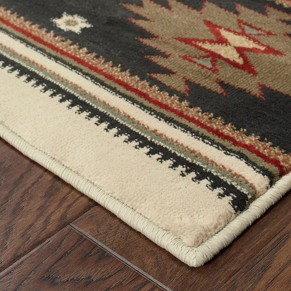 Oriental Weavers Hudson Southwestern Beige 7&#39;8&quot; x 10&#39;10&quot; Area Rug, , large