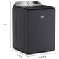 Maytag 5.3 Cu. Ft. Smart Top Load Washer and 7.4 Cu. Ft. Smart Electric Top Load Dryer Laundry Pair in Midnight Steel, , large