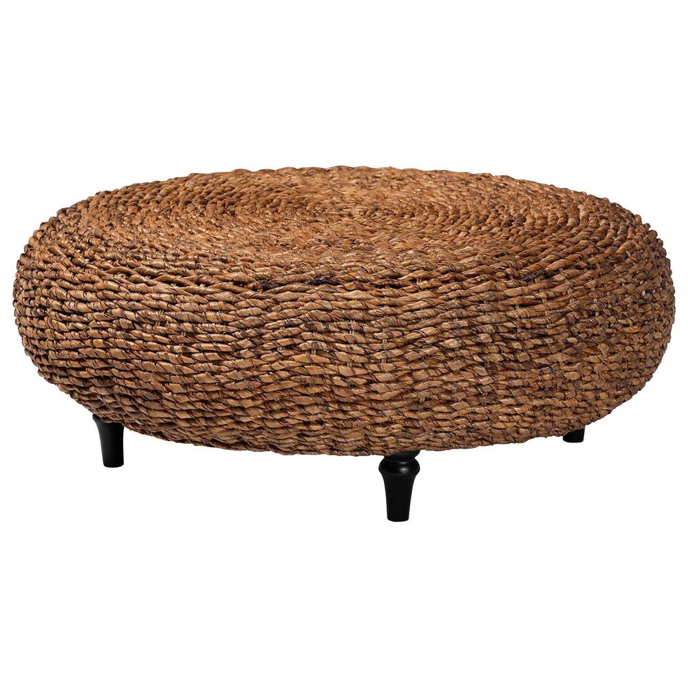 Baxton Studio Riau Coffee Table in Natural and Espresso Brown, , large