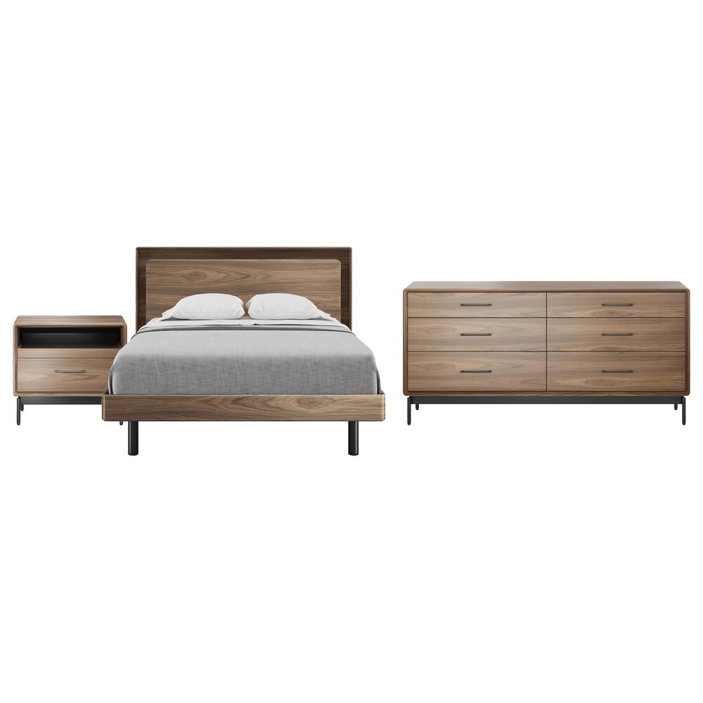 BDI LINQ 3-Piece Queen Bedroom Set in Natural Walnut, , large
