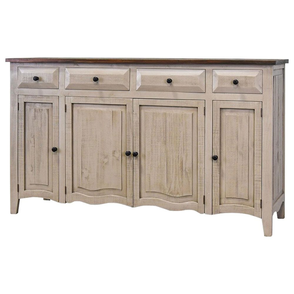 Rustic Imports Linden 4-Drawer Console in Old Gray and Tobacco, , large