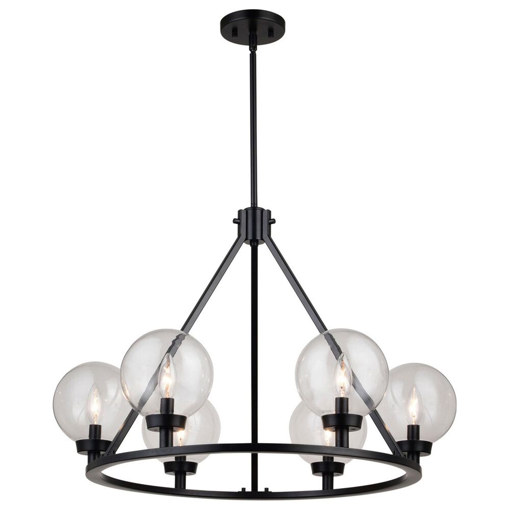 Vaxcel Lander 6-Light Chandelier in Matte Black, , large