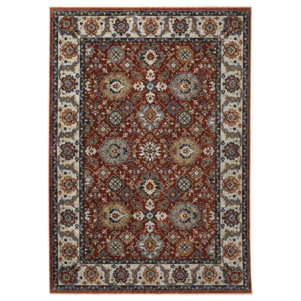 Oriental Weavers Aberdeen Border Dance 6"7" x 9"6" Red Area Rug, , large