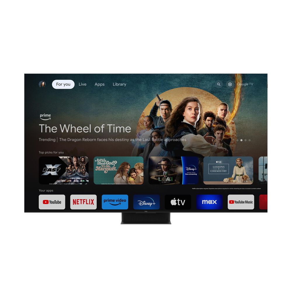 TCL 65&quot; Class QM8 4K UHD HDR QD-Mini LED with Google TV in Black - Smart TV, , large