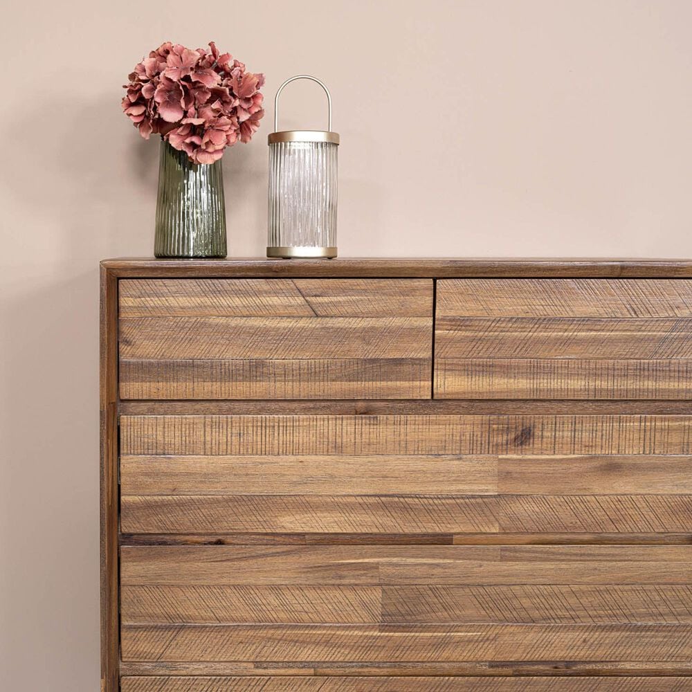 LH Imports Gia 5-Drawer Chest in Warm Pecan, , large
