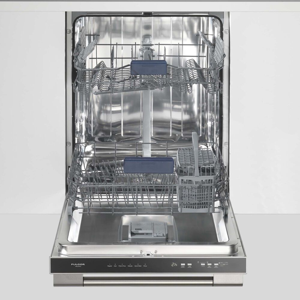 Fulgor Milano 24&quot; Steel Tub Build-In Professional Handle Dishwasher in Stainless Steel, , large