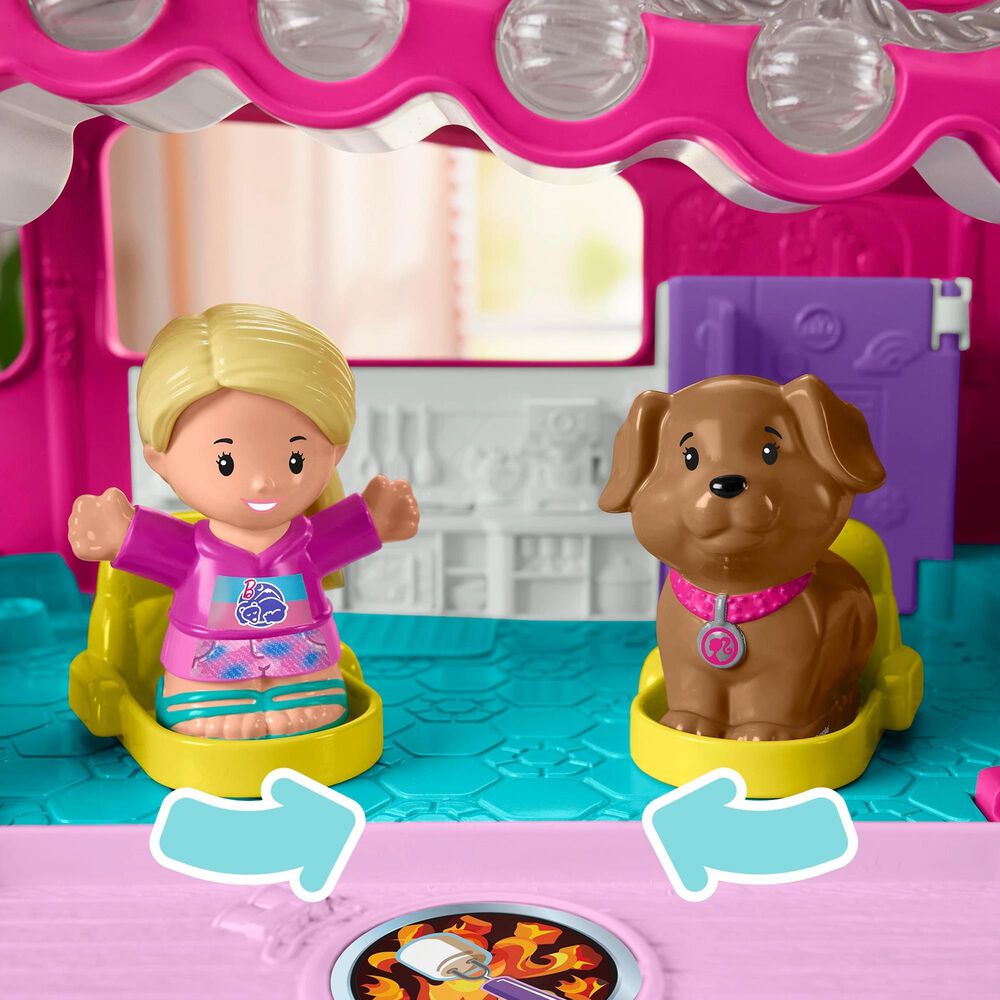 Fisher Price Barbie Little Dreamcamper RV Toy Set with 2 Figures, , large
