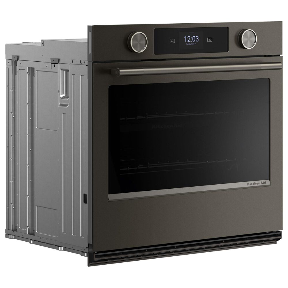 KitchenAid 2-Piece Kitchen Package with Black Ore 30" Smart Single Wall Oven and Black 30" Induction Cooktop, , large