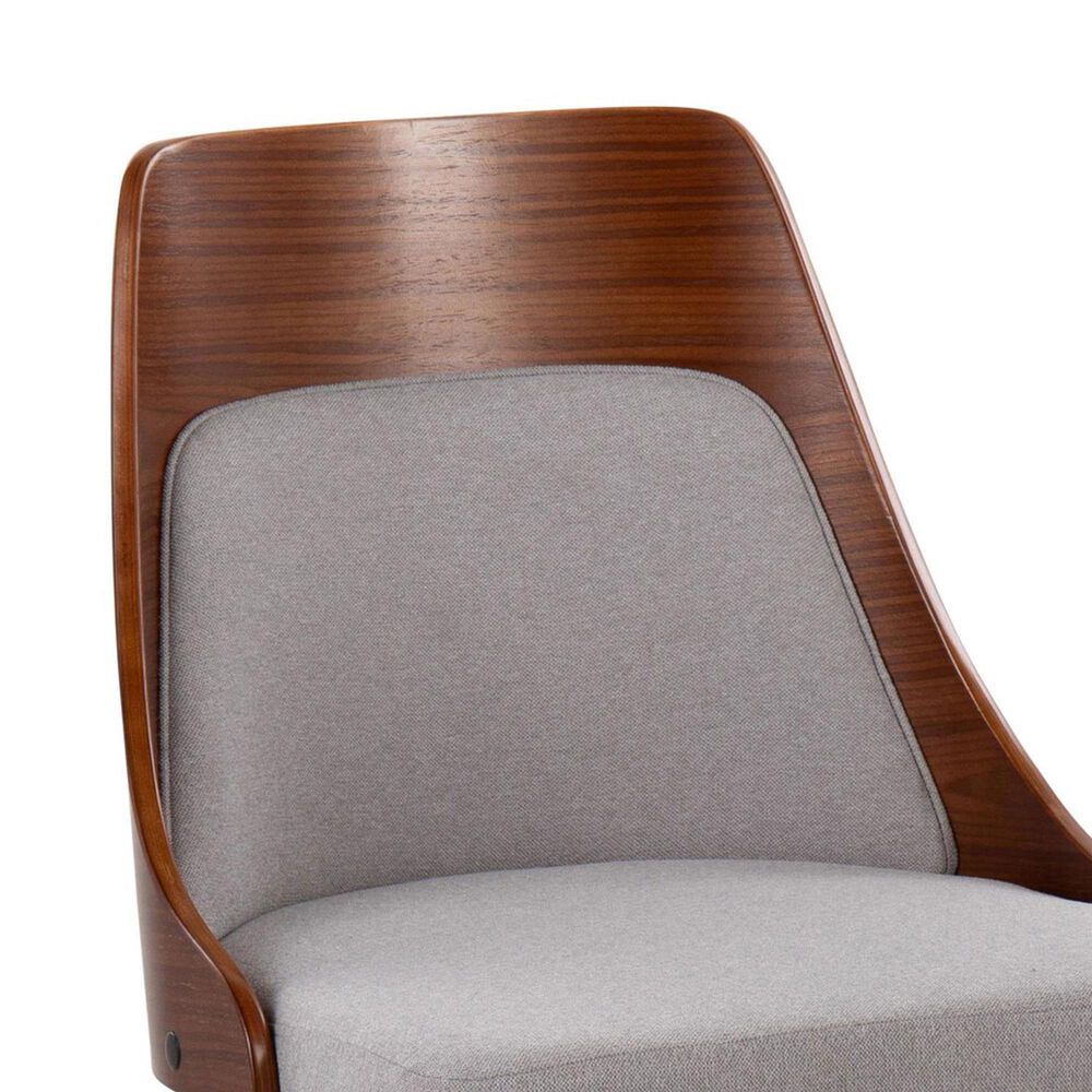 LumiSource Anabelle Side Chair with Grey Cushion in Walnut (Set of 2), , large