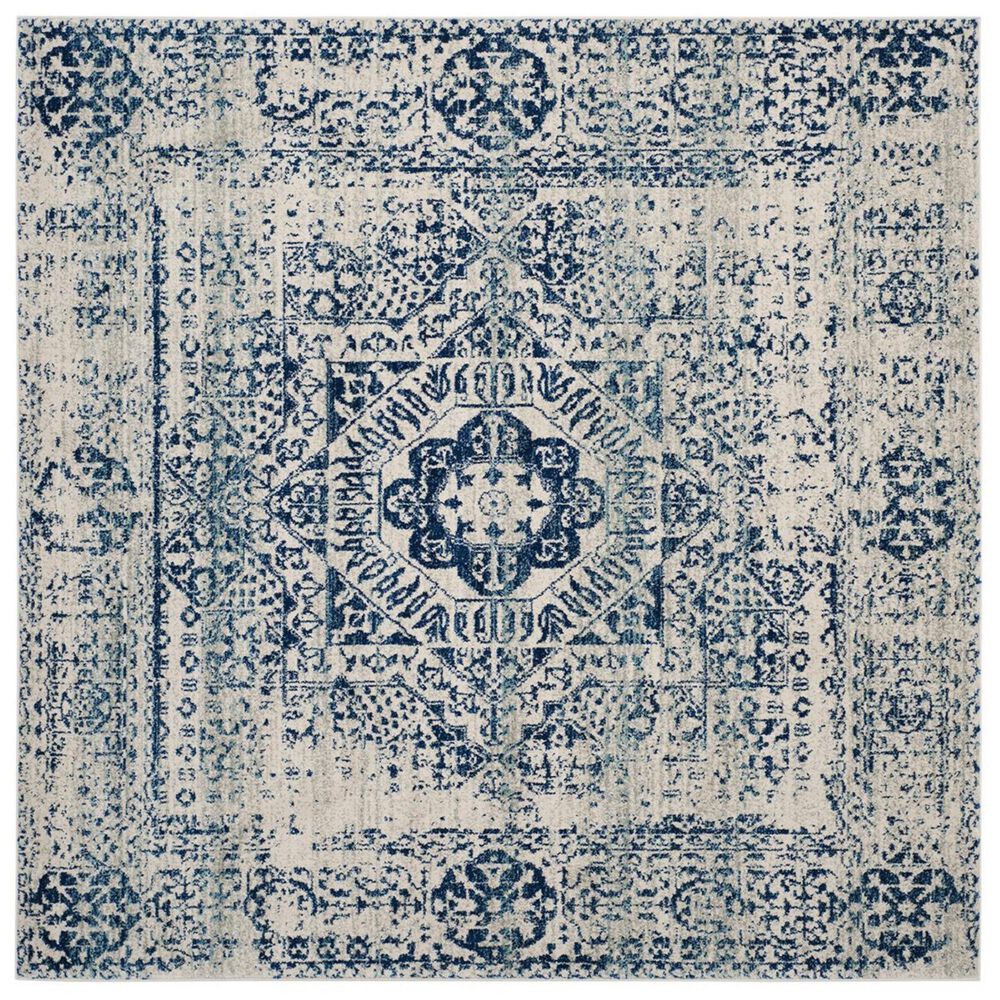 Safavieh Evoke EVK260C-5SQ 5"1" Square Ivory/Blue Area Rug, , large