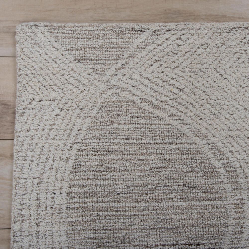 RIZZY Willow Abstract Brown, Ivory and Beige 2'6" x 8' Runner, , large