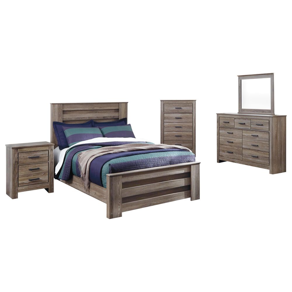 Ashley Zelen 3-Piece Queen Bedroom Set in Warm Gray, , large