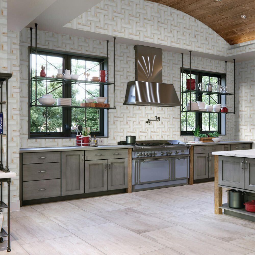 Dal-Tile Gamma Bella Blend 12&#39;&#39; X 12&#39;&#39; BASKET Natural Stone Mosaic Sheet, , large