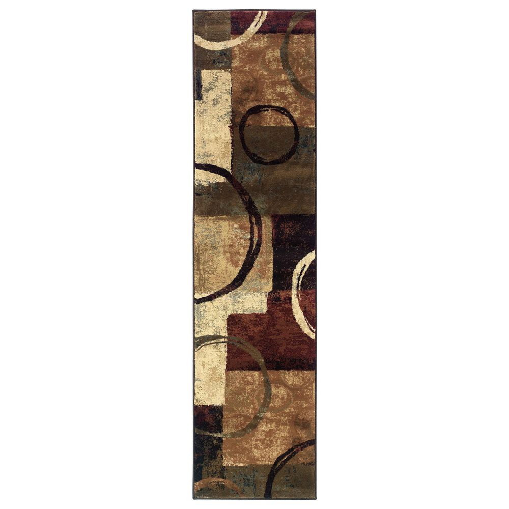 Oriental Weavers Hudson 2544B 1"10" x 7"6" Multi-Colored Runner, , large