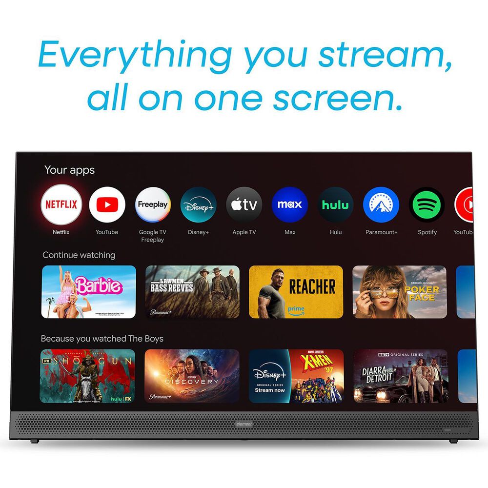 Element 32" Class 1080P FHD Portable in Black - Smart Google TV, , large