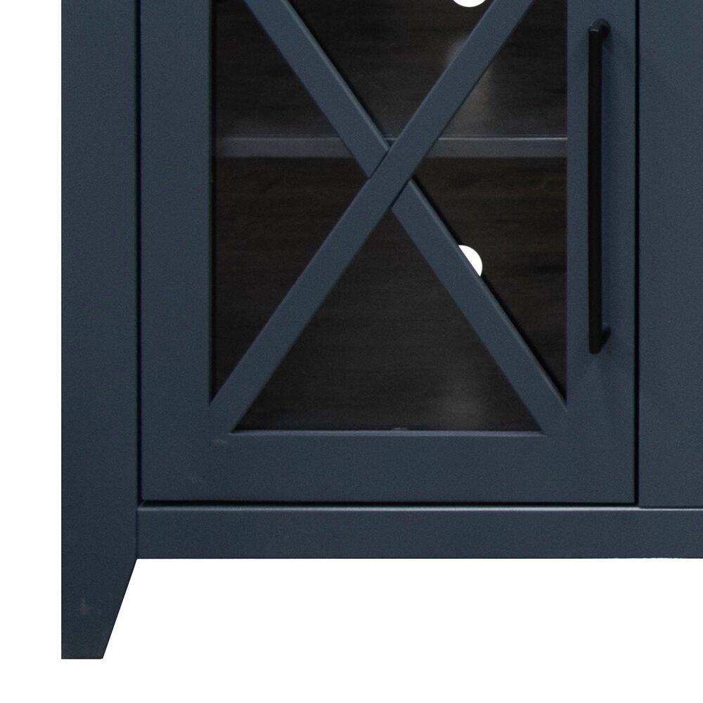 Legends Home Ithaca 83" Fireplace Console in Blue Denim and Bourbon, , large