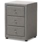 Baxton Studio Tessa 3-Drawer Nightstand in Grey, , large