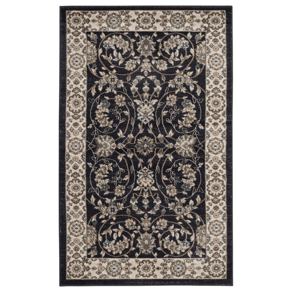 Safavieh Lyndhurst 3"3" x 5"3" Anthracite and Cream Area Rug, , large