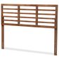Baxton Studio Salome Queen Slat Headboard in Walnut Brown, , large