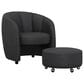 Golden Wave Furniture Elliot Accent Chair and Ottoman with Casters in Charcoal, , large